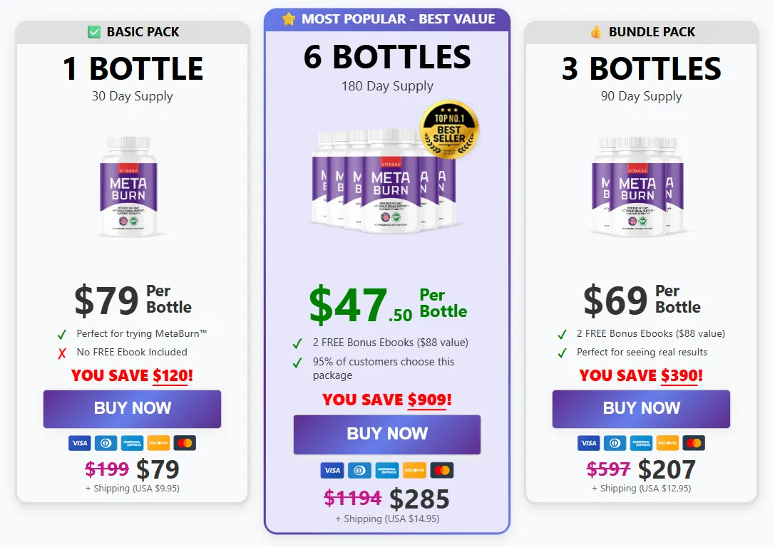 MetaBurn checkout page